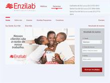 Tablet Screenshot of enzilab.com.br